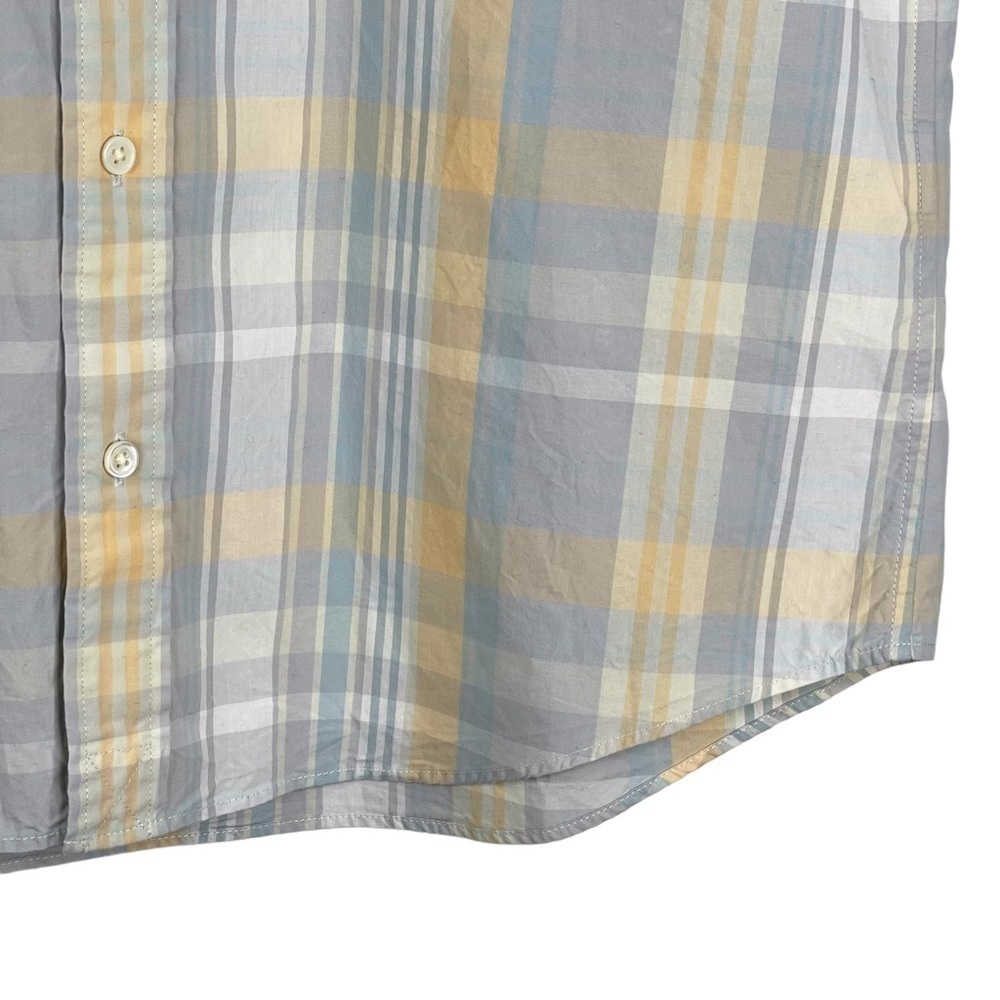 Jack Spade Shirt Mens Large Plaid Print Button Up Cotton Spring Short Sleeve - Picture 6 of 16